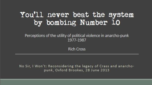 No Sir, I Won't - Oxford Brookes PSN event, You'll never beat the system