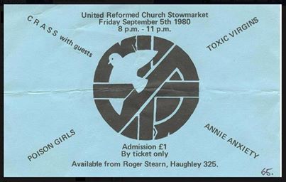 Crass, Poison Girls, Annie Anxiety at Stowmarket 05 September 1980