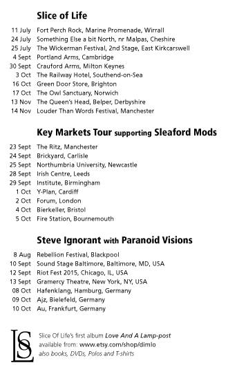Slice of Life - live dates - 2015