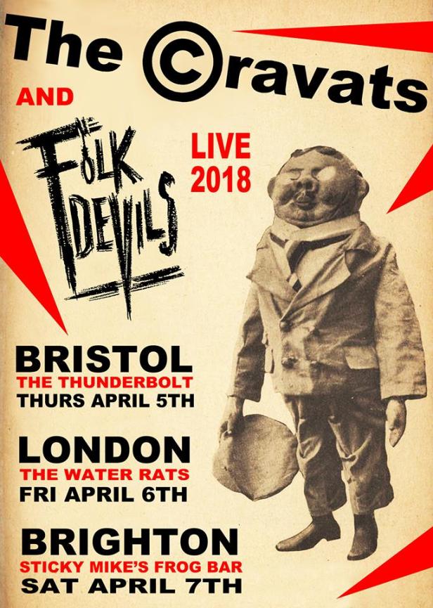 The Cravats - April 2018 - live dates