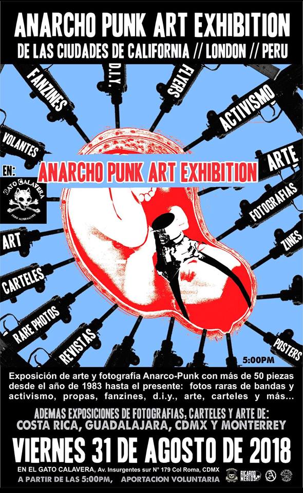 Anarcho-punk art exhibition - Mexico - August 2018