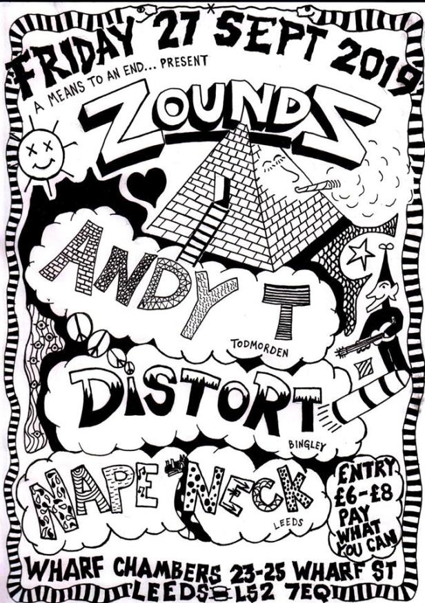 Zounds, Andy T, Distort, Nape Neck - 27 September 2019