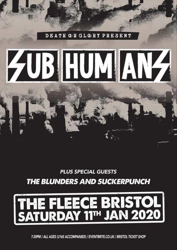 Subhumans - Bristol - 10 January 2020