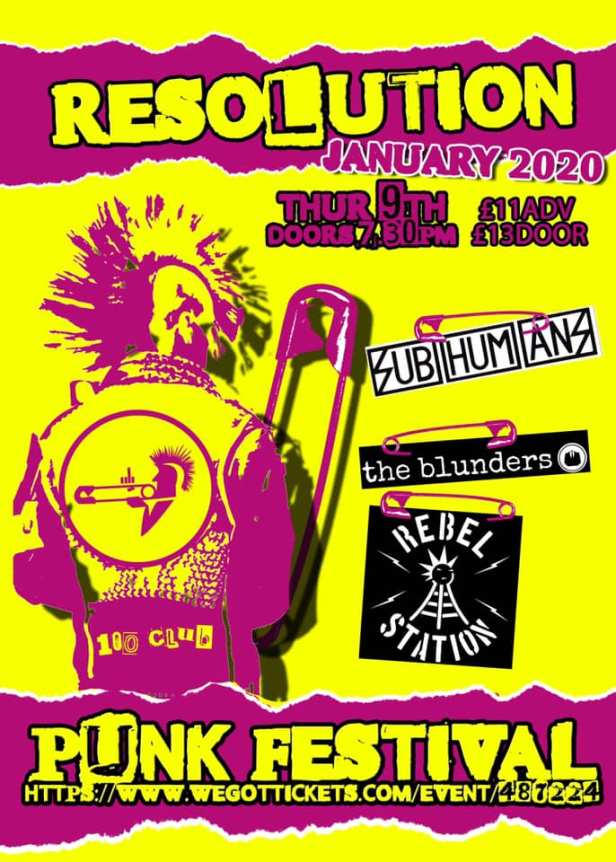 Subhumans - London - 9 January 2020