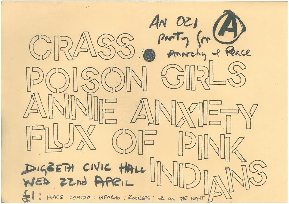 Crass Poisons Annie Flux Digbeth, 22 April 1981