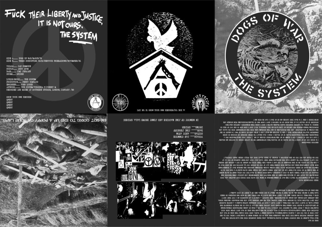 Dogs of War EP - The System - Grow Your Own Records - 2021 - foldout sleeve