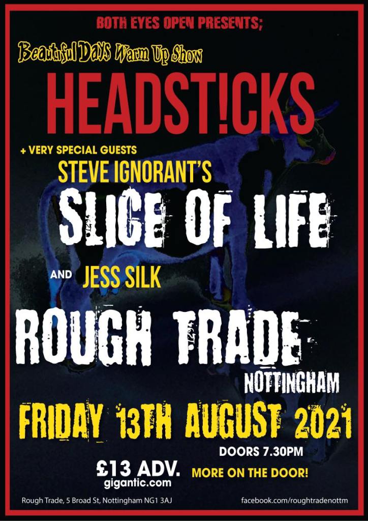 Headsticks, Slife of Life and Jess Silk play live at Rough Trade, Nottingham 13 August 2021