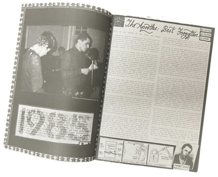 The Apostles - Best Forgotten - double page spread from the zine accompanying the vinyl release