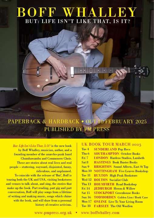 Poster for the UK book tour for But: Life Isn't Like That, Is It? 