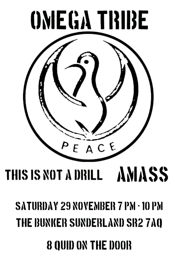 Omega Tribe, Amass, This is Not a Drill, 29 November 2025, Sunderland, poster