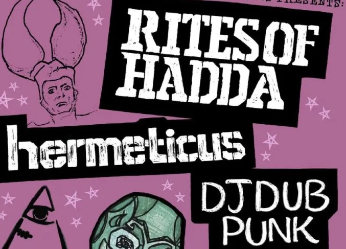 RITES OF HADDA, HERMETICUS, DJ DUB PUNK, Cafe Kino, 108 Stokes Croft, Bristol BS1 3RU, 6 December 2025 - poster detail
